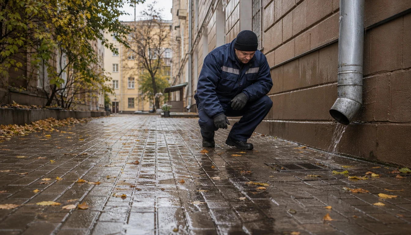 Осмотр наружного колодца: пример выполненной работы